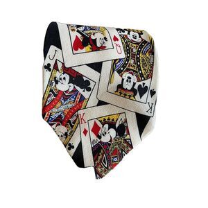 Disney Balancine Inc Tie Works Mickey Mouse Playing Cards Necktie